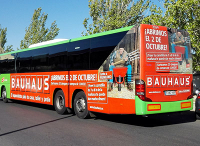 Publicidad exterior autobuses - Trasera Integral